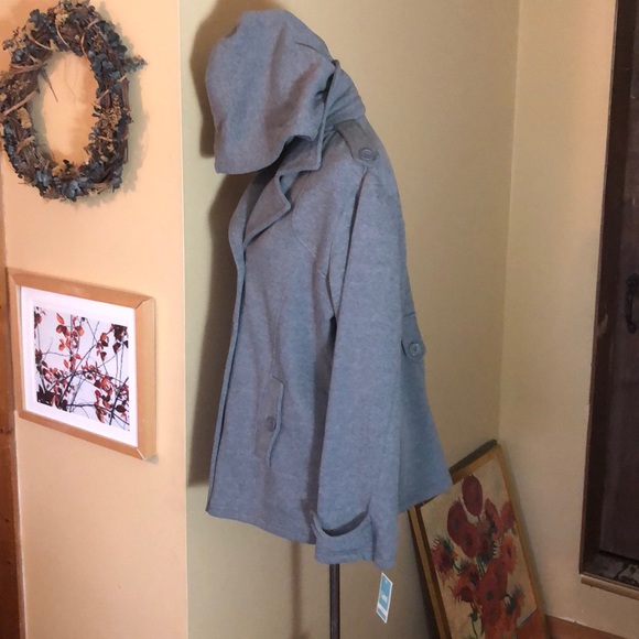 LEE Size Large Hoodie Button-Front Sweatshirt Cozy Classic Easy-Wear $58 NEW - Picture 8 of 15